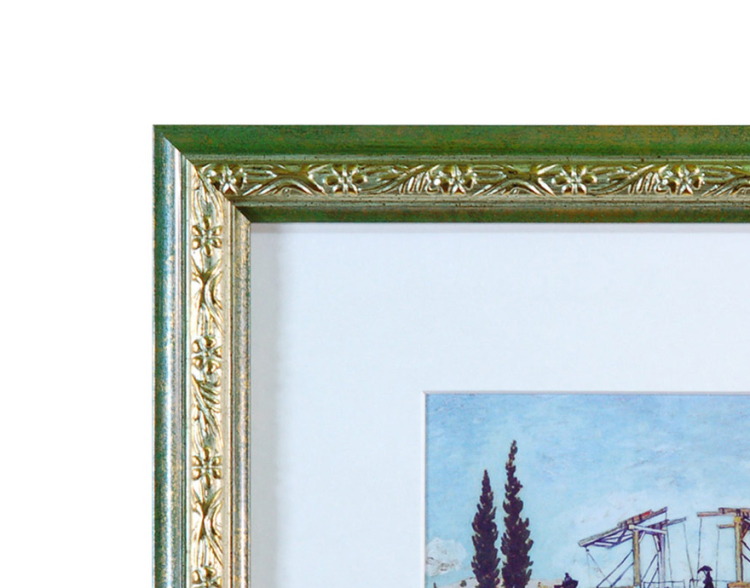 万丈　Ｖインチ額　グリーン