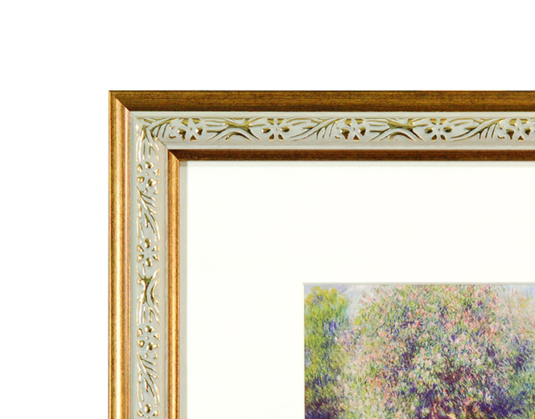 万丈 Vインチ額 ブラウン