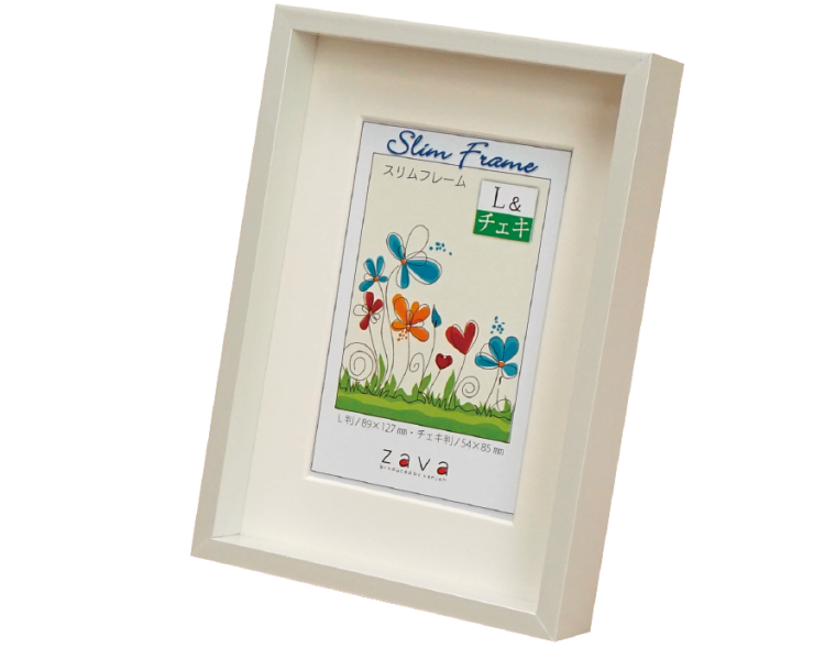 万丈 スリムフレーム L&チェキ ホワイト