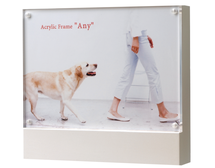 万丈　アクリルフレームエニー　ポスト判　ホワイト