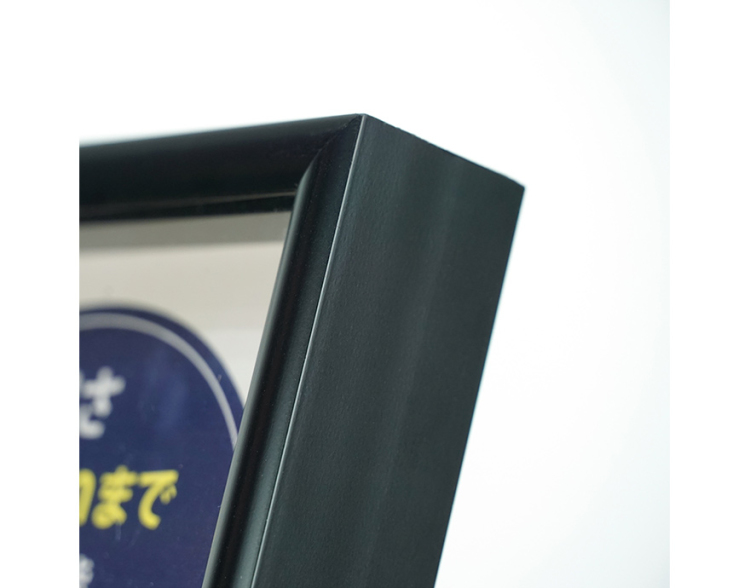 万丈　レコード前面飾れるフレーム（スタンド付き）BK