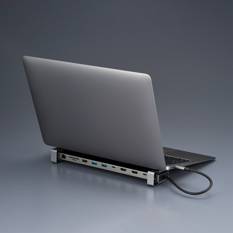 Type-C 10in1PCスタンドドック/シルバー UD-C06SL
