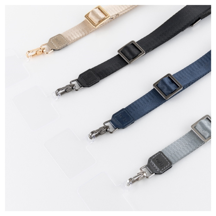 スマートフォン ストラップ 平紐20mm/グレー SMA-S03GY