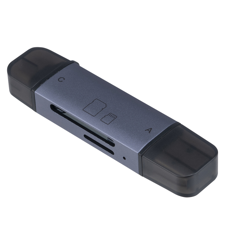 USB3.2 C&A アルミカードリーダーライター/グレー CRW-DC3SD92GY (tm)