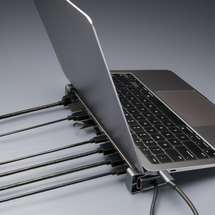 Type-C 10in1PCスタンドドック/グレー UD-C06GY