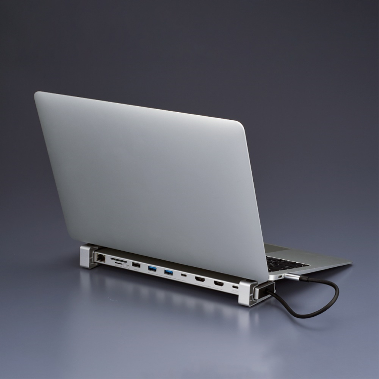 Type-C 10in1PCスタンドドック/グレー UD-C06GY