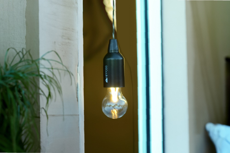 ナカバヤシ HIPPOSS ヒッポス LEDリモコンハンギングランプM/タン