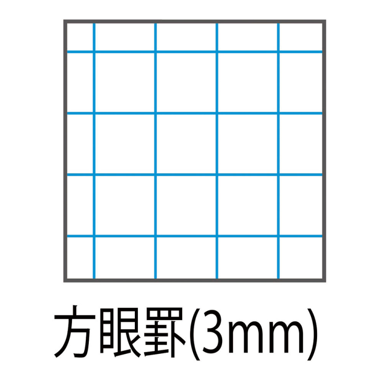 ナカバヤシ HIPPOSS グリッドヒッポスA6スリム方眼3mm40枚・ブラック
