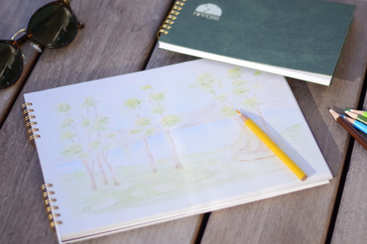 ナカバヤシ HIPPOSS ヒッポスWリングスケッチB6E/グリーン