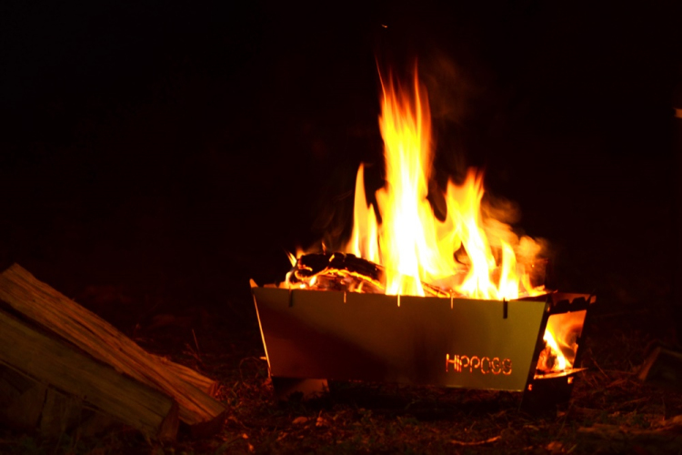 ナカバヤシ HIPPOSS ヒッポス 焚火台M/シルバー