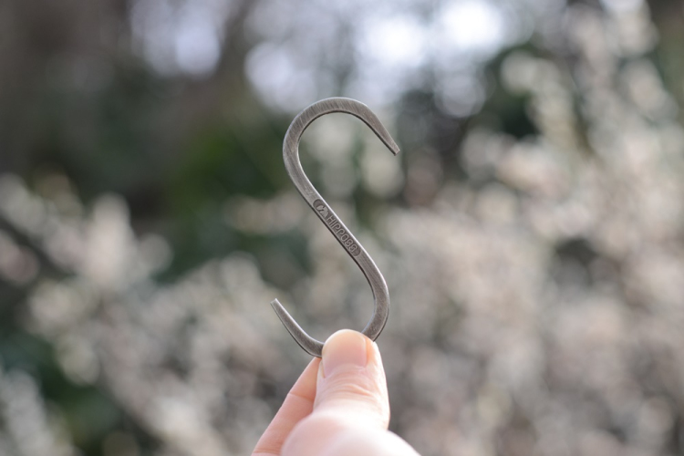 ナカバヤシ HIPPOSS ヒッポス スチールフックロング2本セット/シルバー