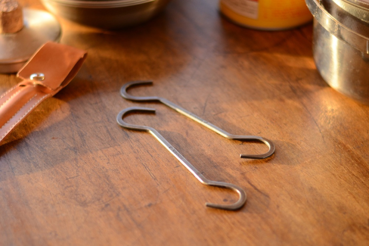 ナカバヤシ HIPPOSS ヒッポス スチールフックロング2本セット/シルバー