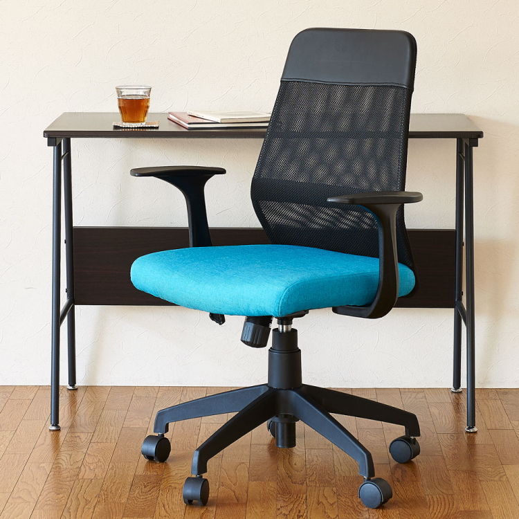 メッシュバックチェア ブルー