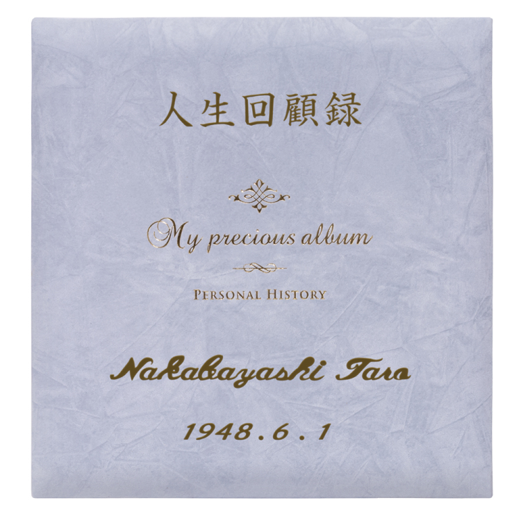 【★刺繍名入れ代込】ナカバヤシ 自分史 マイプレシャスアルバム 100年台紙 Lサイズ グレー アH-PA-N