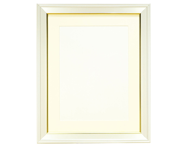 万丈　無反射V入山肖像額　白 A4判