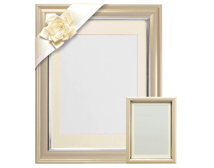 万丈　V380カラー肖像額セット　八〇判・キャビネ判・リボンセット　アイボリー
