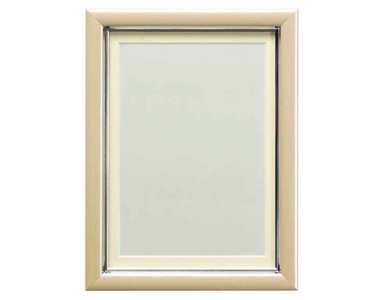 万丈 Vカラー肖像額 キャビネN アイボリー