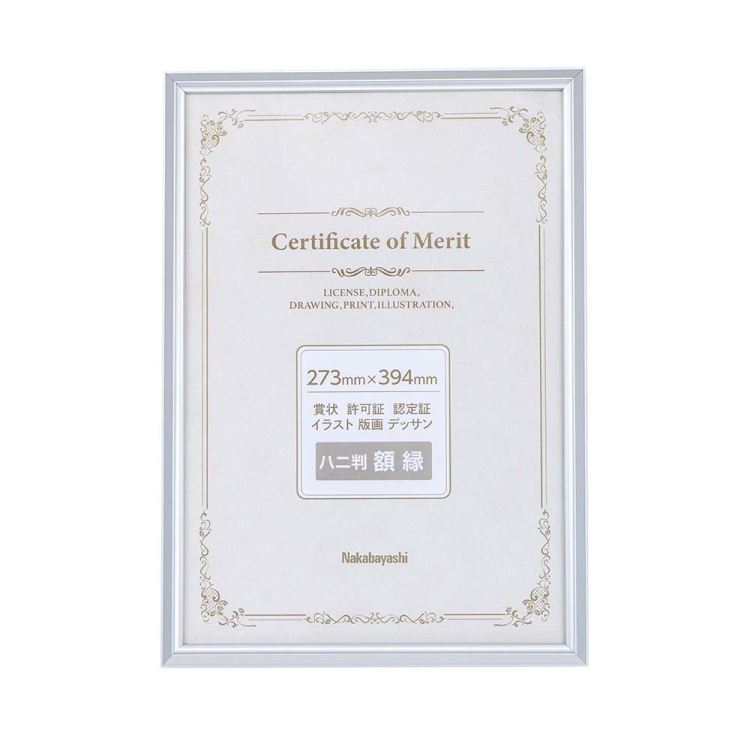 アルミ賞状額/八二賞状サイズ/シルバー F-SA-104-SV