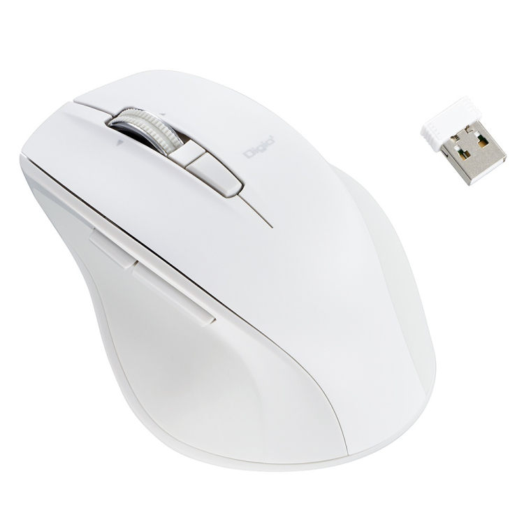 高速スクロール 無線静音5ボタン BLEDマウス/Nホワイト MUS-RKF164NW (tm)