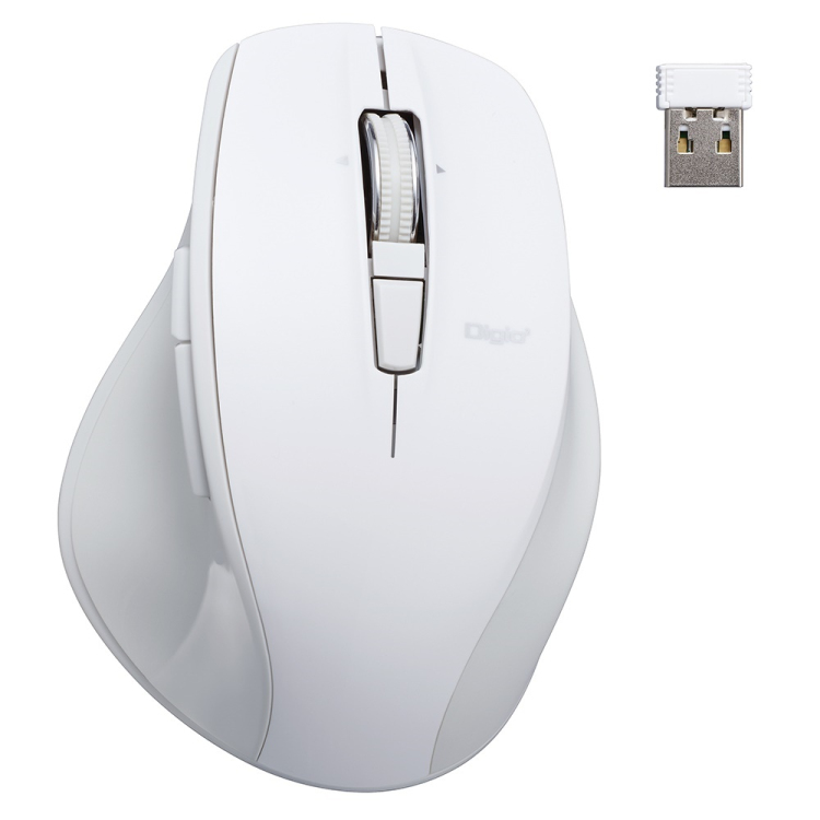 高速スクロール 無線静音5ボタン BLEDマウス/Nホワイト MUS-RKF164NW (tm)