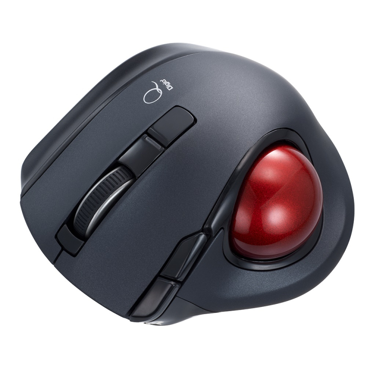 小型無線静音5ボタン レーザー式親指トラックボール/ブラック MUS-TRLF224BK (tm)