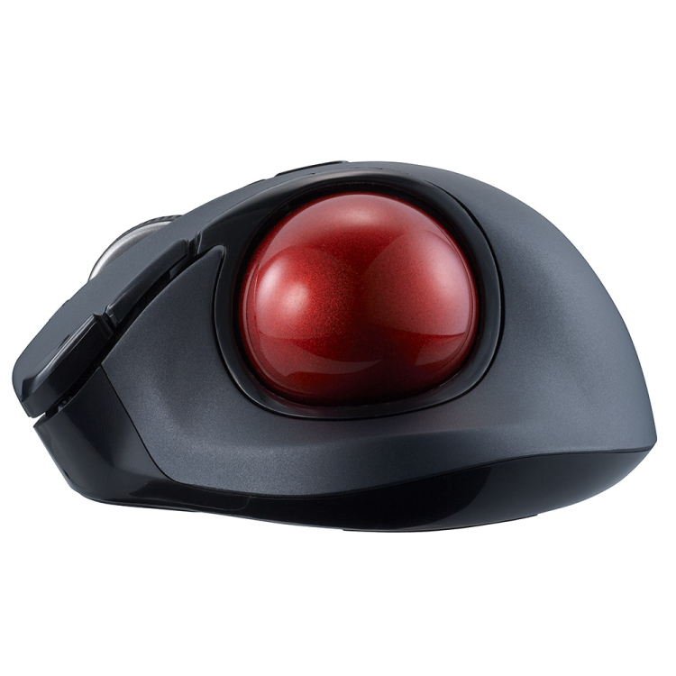 小型無線静音5ボタン レーザー式親指トラックボール/ブラック MUS-TRLF224BK (tm)