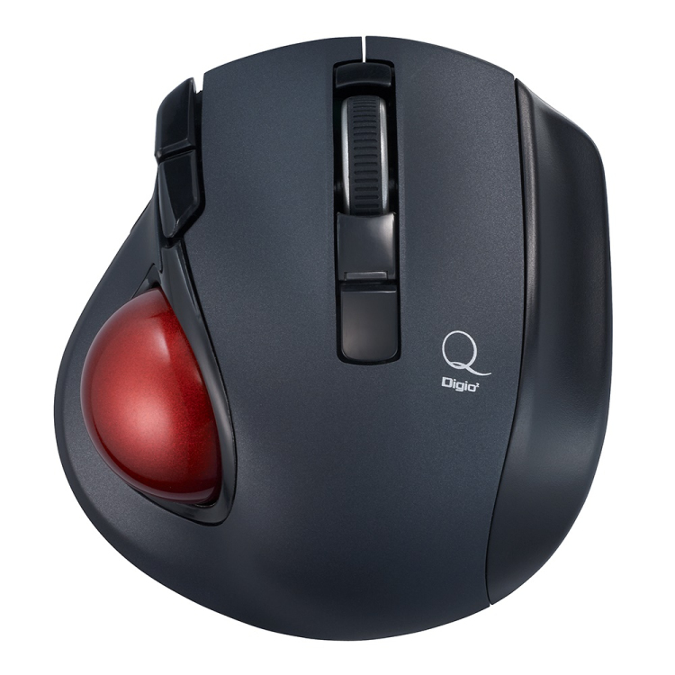 小型無線静音5ボタン レーザー式親指トラックボール/ブラック MUS-TRLF224BK (tm)