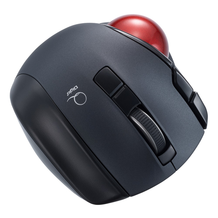 小型無線静音5ボタン レーザー式親指トラックボール/ブラック MUS-TRLF224BK (tm)