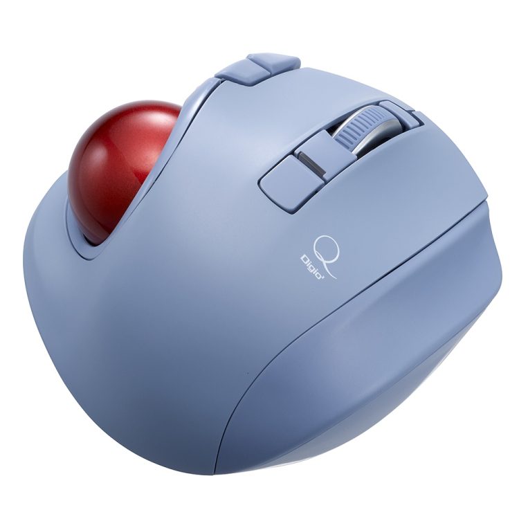 小型無線静音5ボタン レーザー式親指トラックボール/ブルー MUS-TRLF224BL (tm)