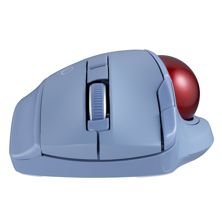 小型無線静音5ボタン レーザー式親指トラックボール/ブルー MUS-TRLF224BL (tm)