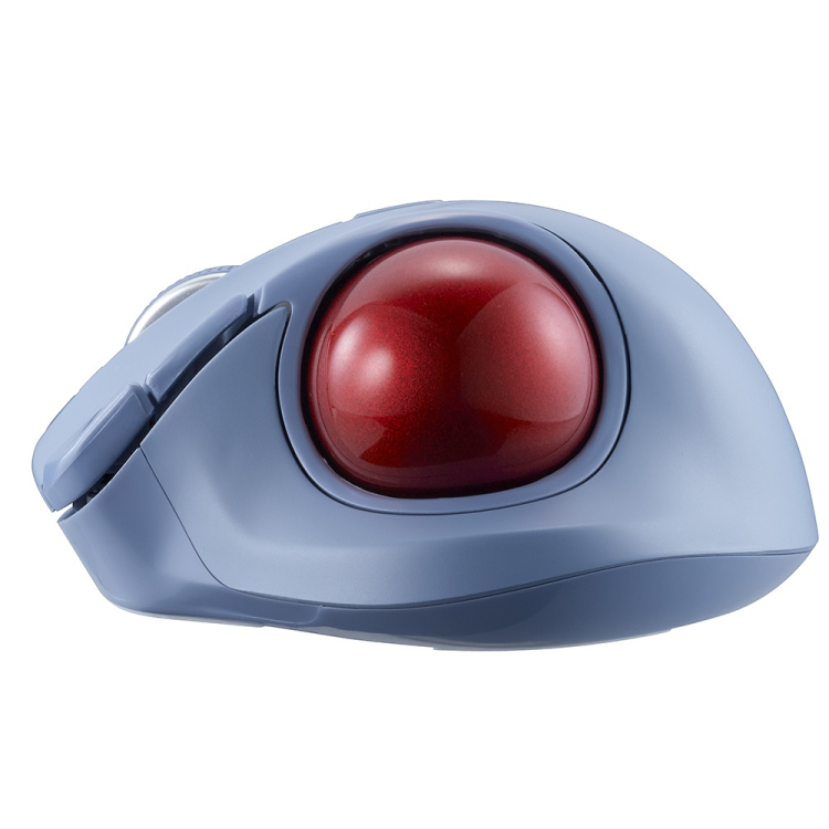 小型BT静音5ボタン レーザー式親指トラックボール/ブルー MUS-TBLF225BL (tm)