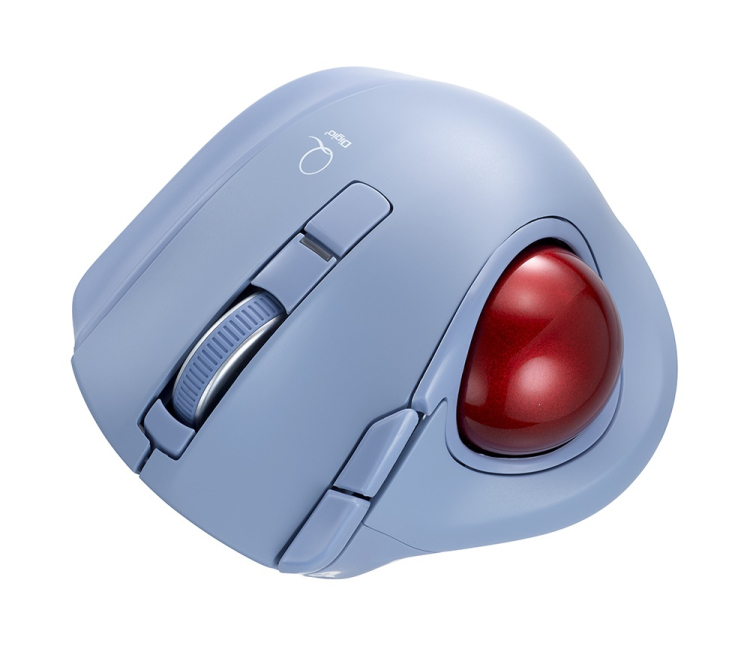 小型BT静音5ボタン レーザー式親指トラックボール/ブルー MUS-TBLF225BL (tm)
