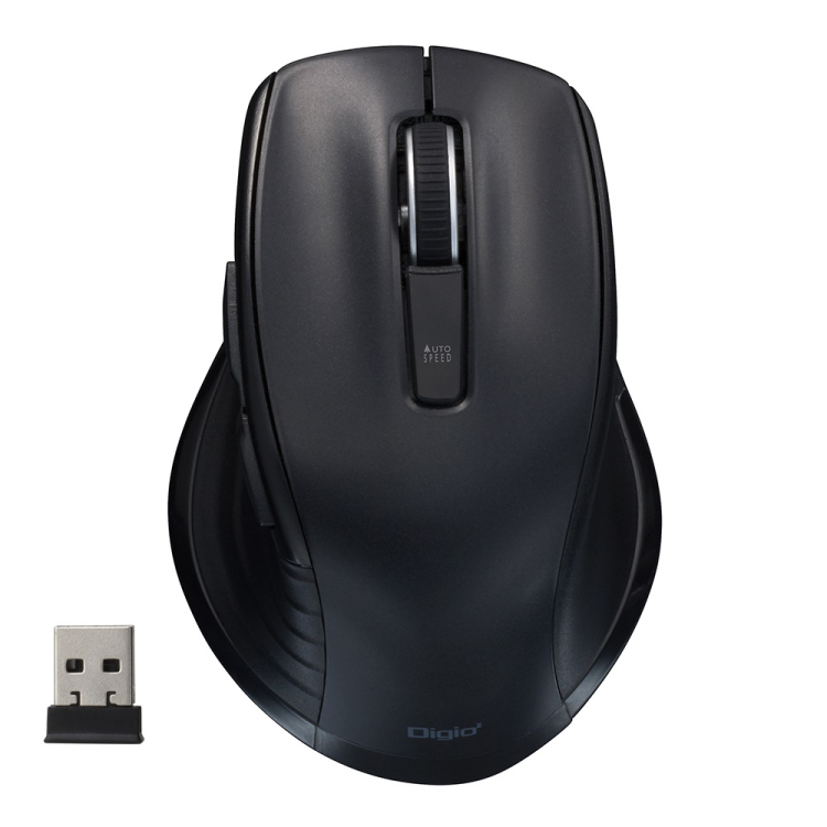 無線静音5ボタン BlueLEDマウス/ブラック MUS-RKF226BK (tm)