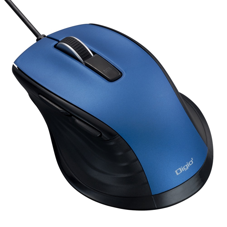 有線静音5ボタン BlueLEDマウス/ブルー MUS-UKF227BL (tm)