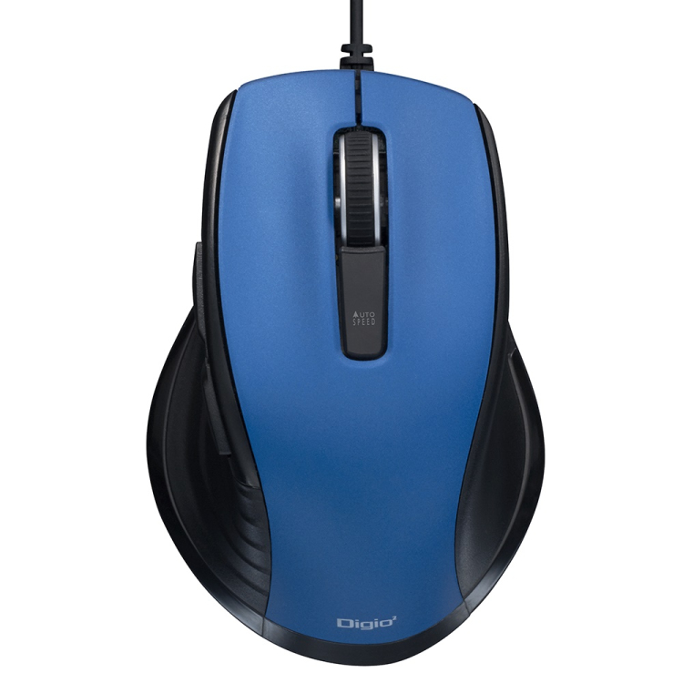 有線静音5ボタン BlueLEDマウス/ブルー MUS-UKF227BL (tm)