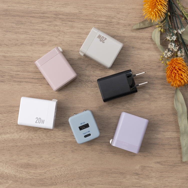 20WPD充電器/スモーキーピンク JYU-ACU011P (tm)