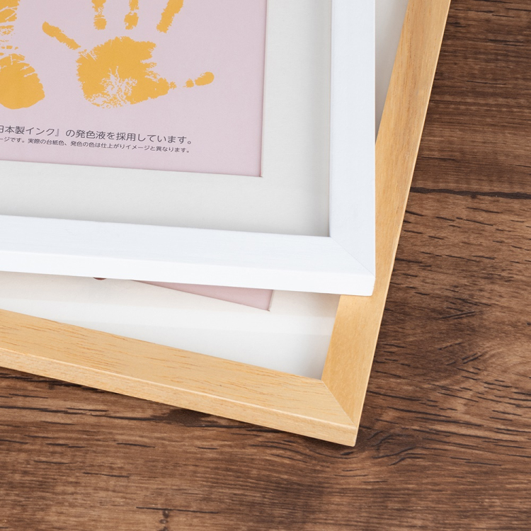 手形足形フォトフレーム/木製/多窓/A4/ナチュラル F-TW-112-NA