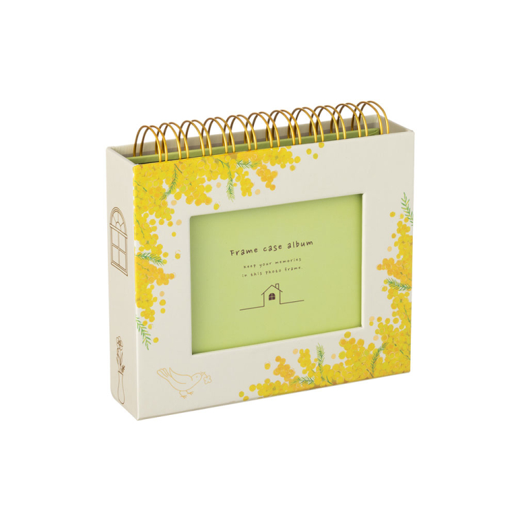 フォトランク フレームケース アルバム L/フラワーイエロー A-FTPC-104-Y