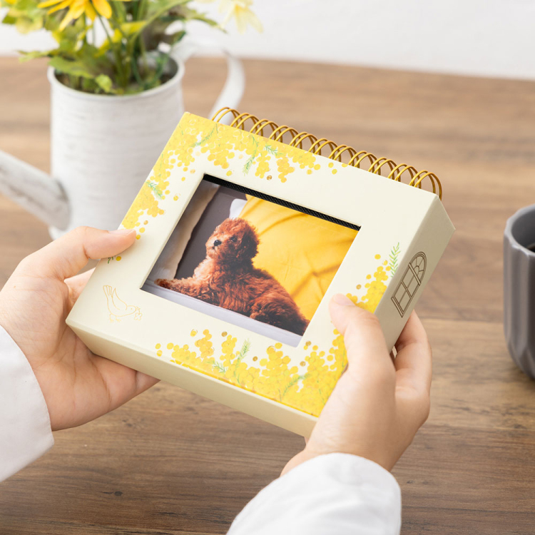 フォトランク フレームケース アルバム L/フラワーイエロー A-FTPC-104-Y