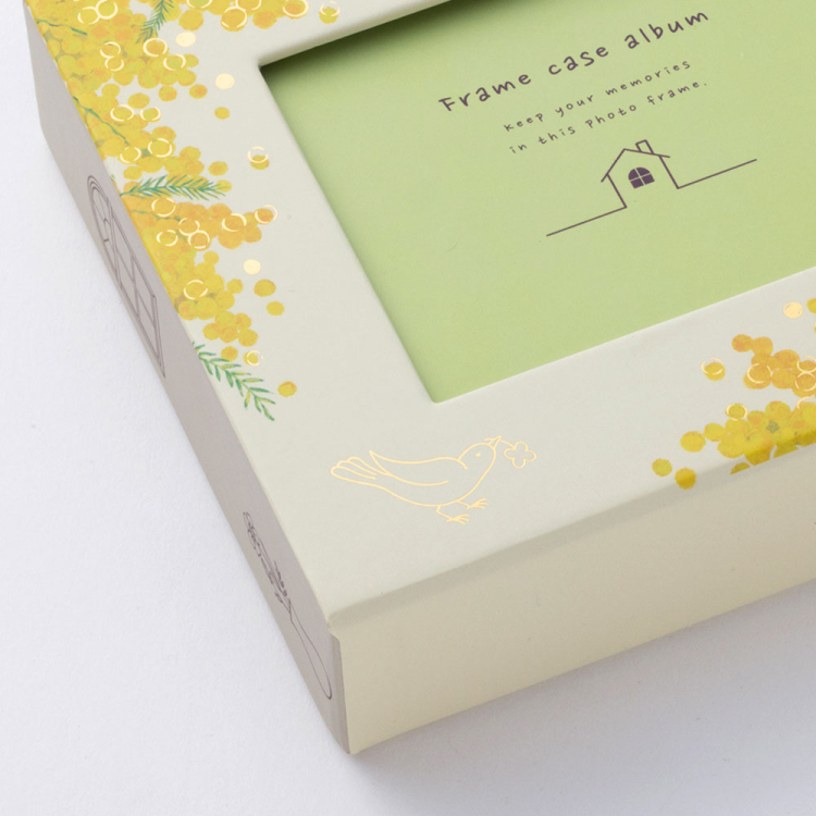 フォトランク フレームケース アルバム L/フラワーイエロー A-FTPC-104-Y