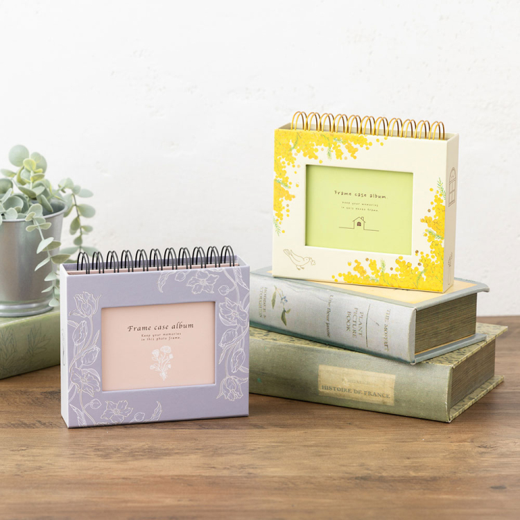 フォトランク フレームケース アルバム L/フラワーイエロー A-FTPC-104-Y