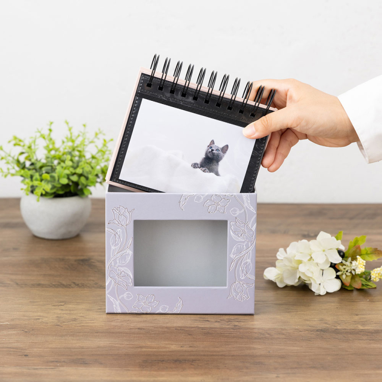 フォトランク フレームケース アルバム L/フラワーバイオレット A-FTPC-104-V