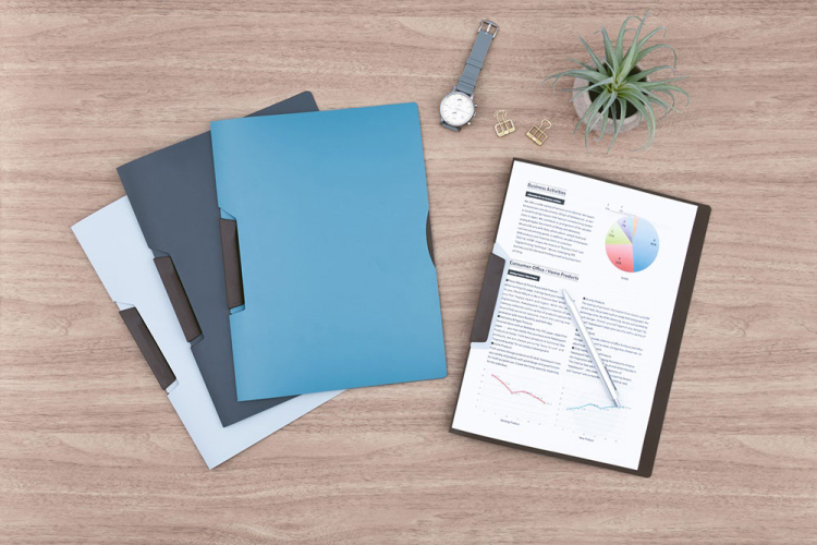 スイングクリップファイル/A4/ダークグレー FQ-SA401-DGY