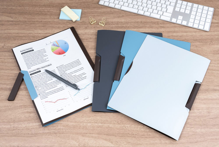 スイングクリップファイル/A4/ダークグレー FQ-SA401-DGY