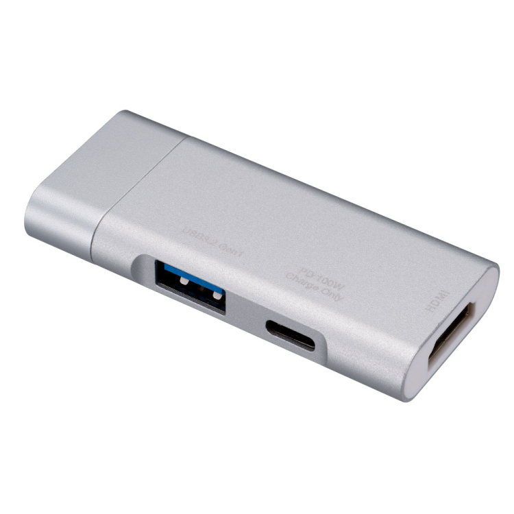 PD対応Type-CポケットサイズドッキングS/シルバー UD-C08SL