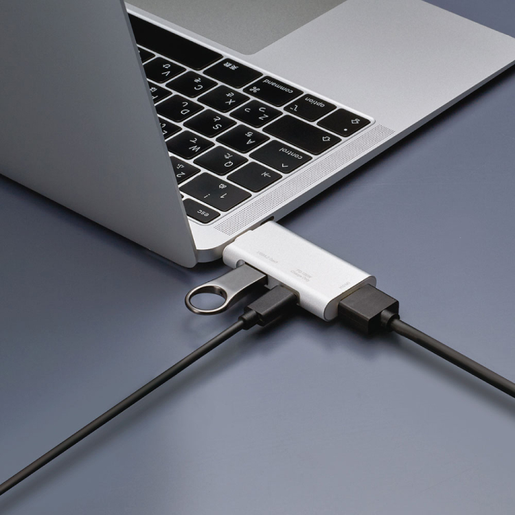 PD対応Type-CポケットサイズドッキングS/シルバー UD-C08SL