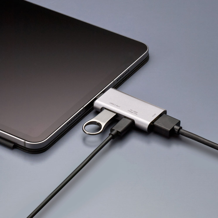 PD対応Type-CポケットサイズドッキングS/シルバー UD-C08SL