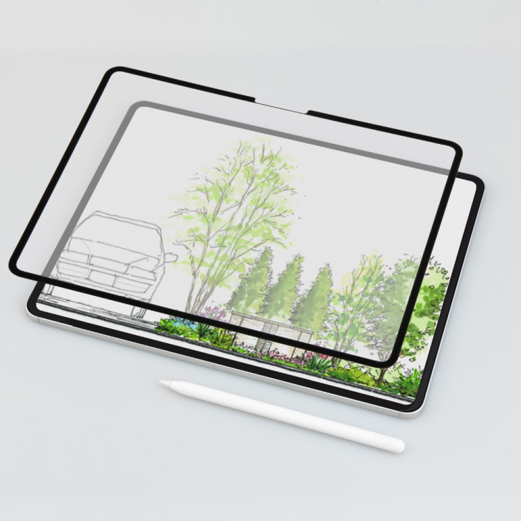 iPadPro13インチ用着脱式ペーパータッチフィルム TBF-IPP242FDGPK