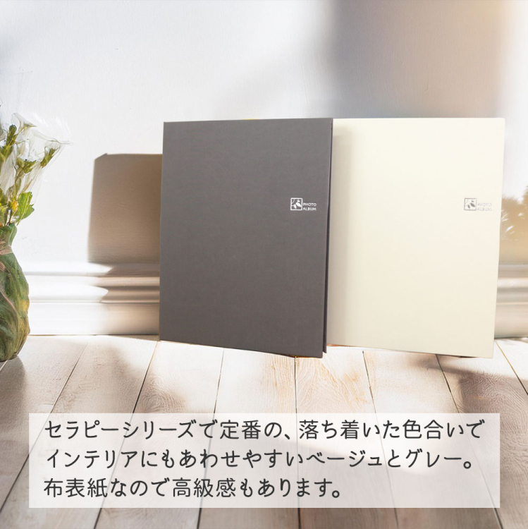 【WEB限定品】ナカバヤシ セラピーカラー ビス式 ポケットアルバム ましかく240枚収納 TCPK-BIS-6SQ-G/EC クールグレー
