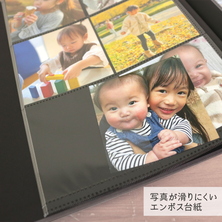 【WEB限定品】ナカバヤシ セラピーカラー ビス式 ポケットアルバム ましかく240枚収納 TCPK-BIS-6SQ-G/EC クールグレー